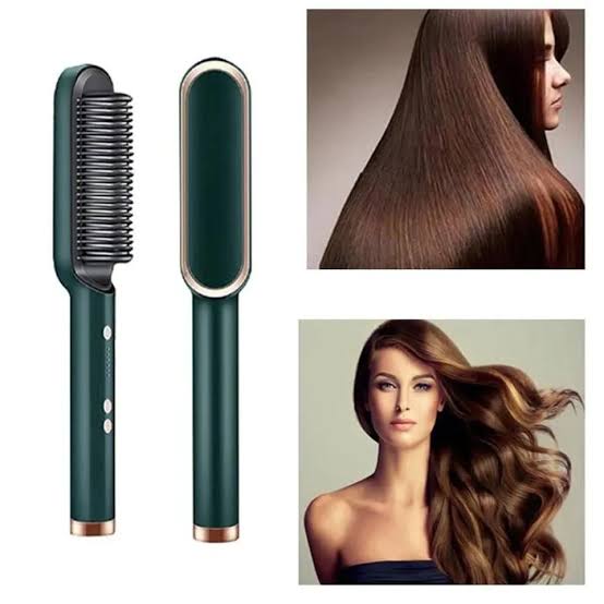 Electric hair straightener comb