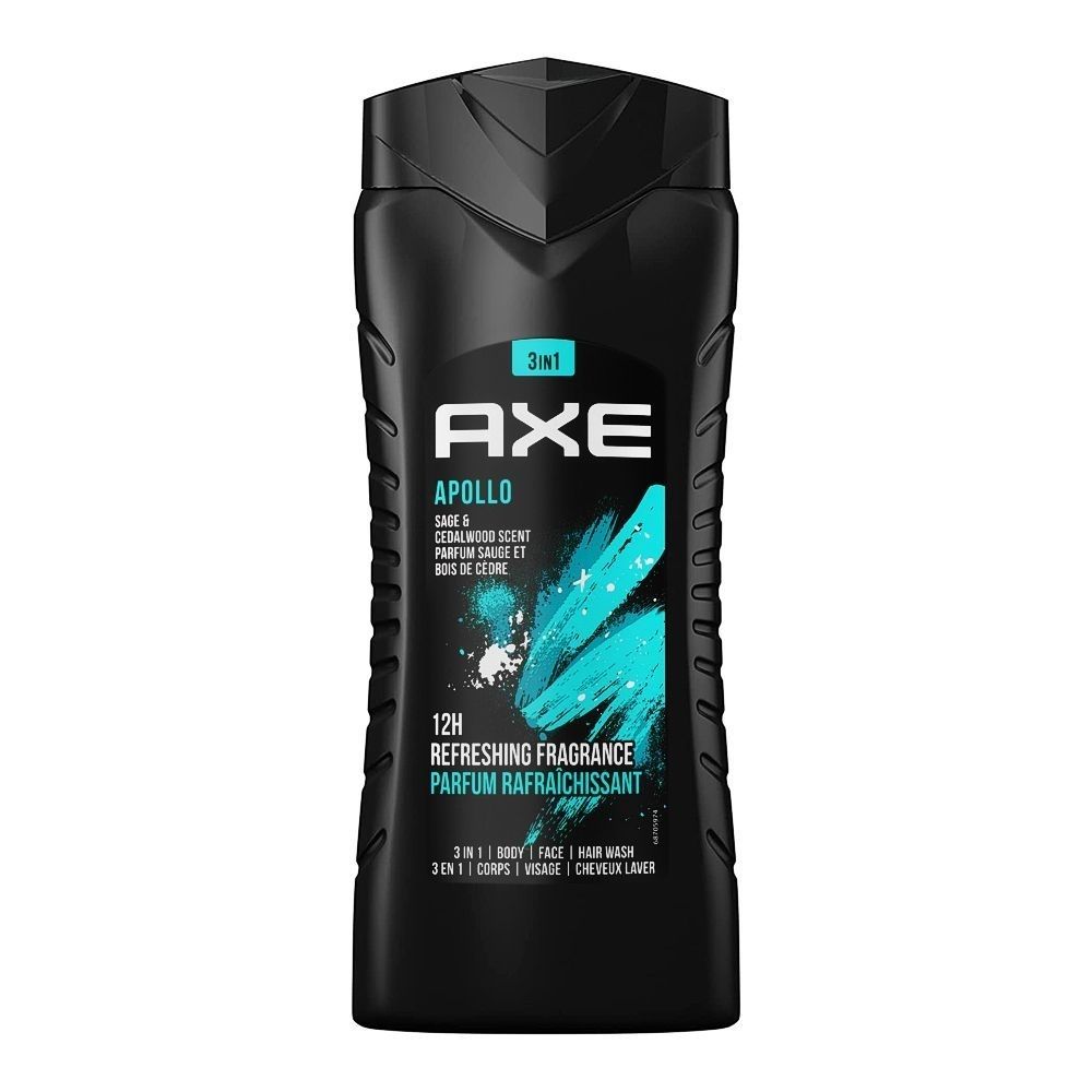 AXE Apollo Sage & Cedar Wood Scent 3-In-1 Body, Face & Hair Wash